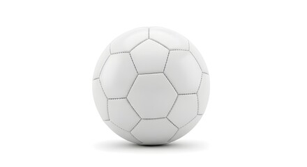Obraz premium Soccer Ball on White Background | Sports Equipment for Game, Competition, Training, and Team Activities