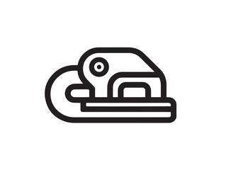 Detailed outline of pipe cutter tool in clean vector art