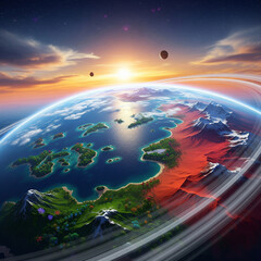 planet earth in space