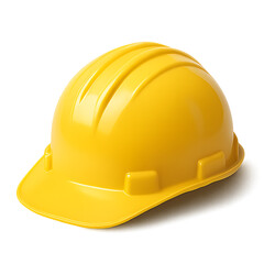 Bright Yellow Construction Hard Hat on a White Background safety helmet safety isolated on a transparent background