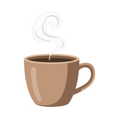 Obraz premium Cozy coffee cup with wisps of steam rising evoking warmth and comfort