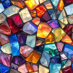 Multicolor Glass Fragment Texture