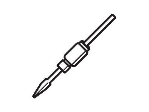 black and white soldering iron clip art preview
