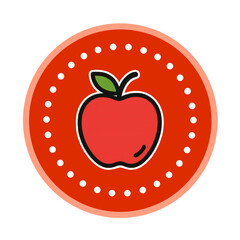 red apple vector illustration