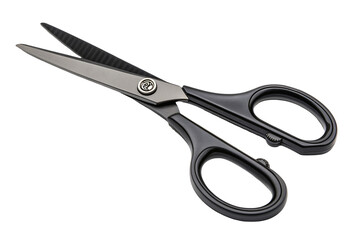 Professional black scissors for precision cutting in tailoring and crafts with ergonomic handle