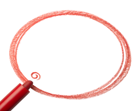 brush with red circle on a transparent background