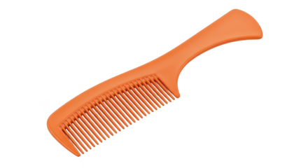 Orange comb on stark black background