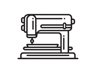 Durable Punch Press Tool Icon in Modern Clean Vector Line Artwork