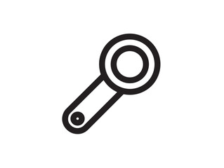 Durable Ratchet Wrench Icon in Minimal Professional Clean Vector Line Artwork