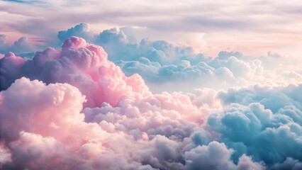 Soft Pink and Blue Clouds in a Dreamy Sky pastel