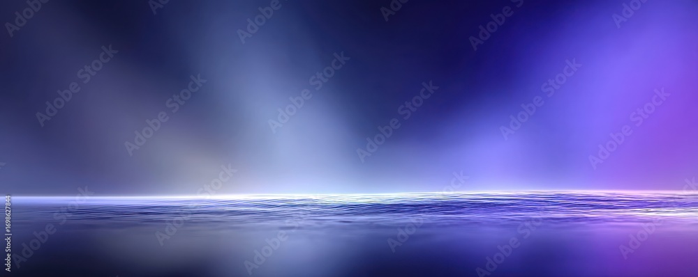 Aufkleber Atmospheric gradient background with light reflections and abstract water surface