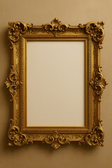 Baroque Golden Frame high quality realistic image.