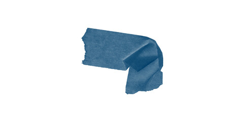 Crumpled blue object on a black abyss of unknown origin evokes a sense of mystery with deep space