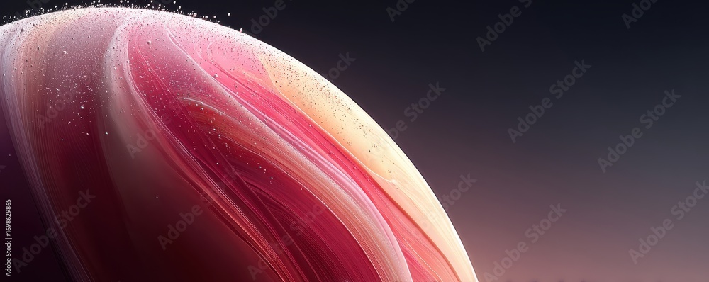 Poster abstract pink and black gradient sphere with soft textures and sparkles