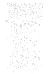 Abstract Silver and White Circles on Black Background