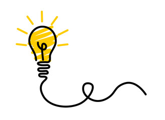 light bulb. the idea is  business. abstract light bulb on a white background. create a cover or poster. Vector illustration
