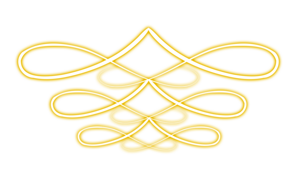 Elegant Golden Swirl Ornament on Black Background - Powered by Adobe