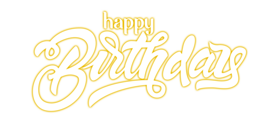 Festive happy birthday vector illustration on black background