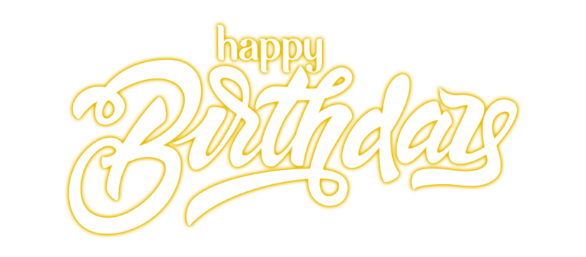 Festive happy birthday vector illustration on black background