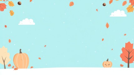 Autumnal decor illustration