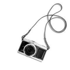 vintage photo camera in retro halftone