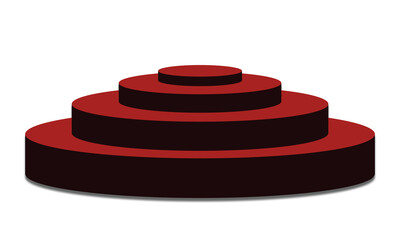 Red tiered platform stage background abstract illustration