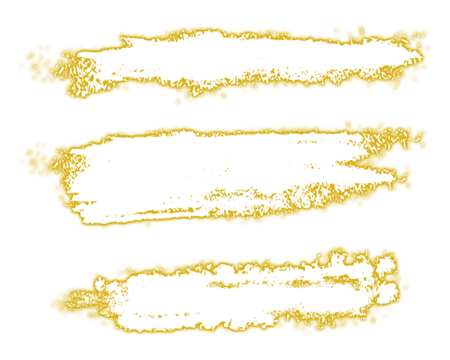 Three gold lines design element illustration art