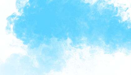 A delicate blue smoke cloud gently melting into the air, captured in high-resolution PNG format with transparent background, ideal for design, digital art, and creative projects requiring ethereal smo
