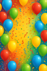 Festive Balloon Celebration high quality realistic image.