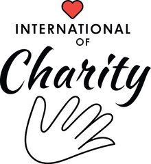 Obraz premium A global movement of giving back for International Day of Charity awareness.