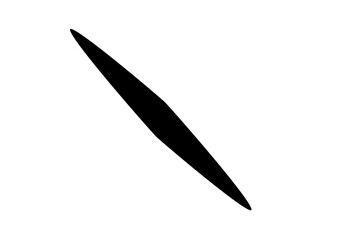 Black abstract diagonal stroke shape design element