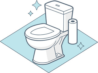 World Toilet Day. toilet bowl and toilet paper