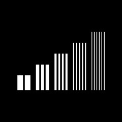 Black and white.  Graph. Business. Minimalism. Vector illustration.eps