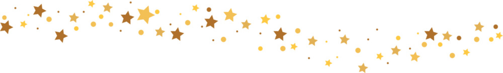 Obraz premium confetti,golden,celebration flat vector illustration of falling gold confetti stars and particles streamer design element background