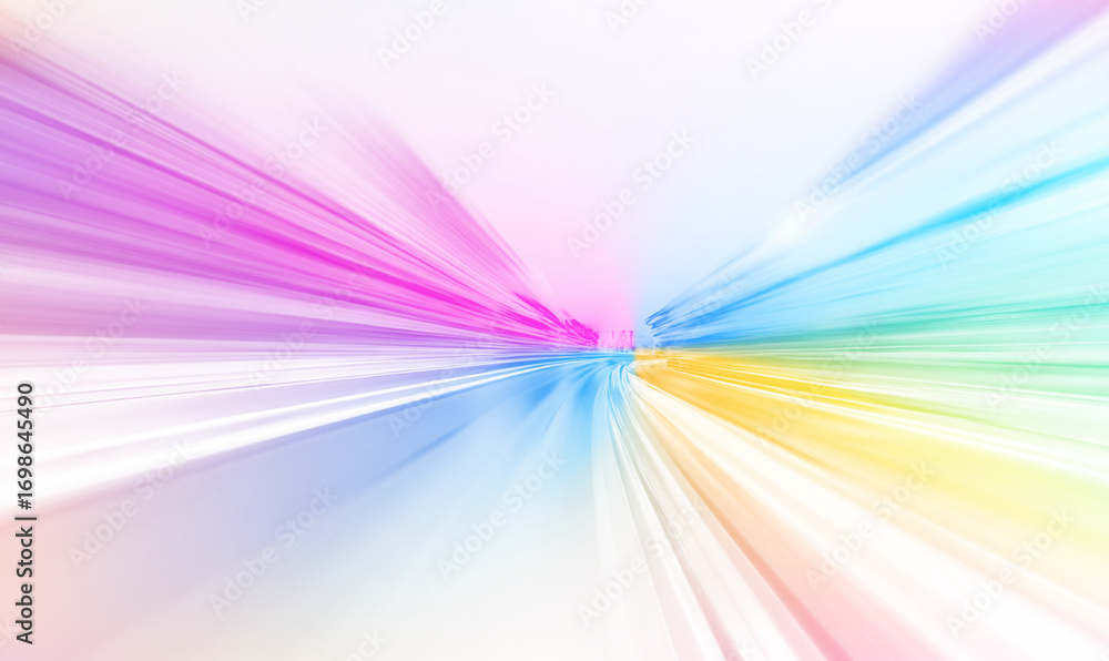 Poster neon stripes in the form of drill, turns and swirl. illustration of high speed concept. image of spe