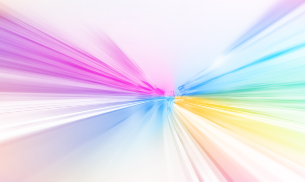 Neon stripes in the form of drill, turns and swirl. Illustration of high speed concept. Image of speed motion on the road. Abstract neon rays of light on a transparent background in PNG format.