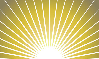 下から放射線が出る金色の後光の背景