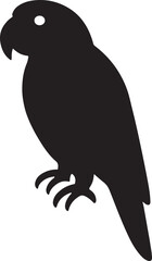 Obraz premium Parrot silhouette vector design for wildlife, tropical, exotic, bird illustration and decor.