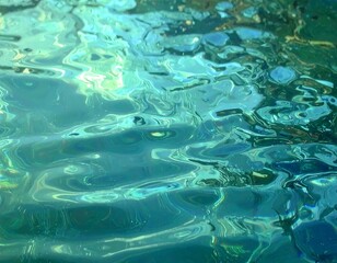Rippled turquoise water surface reflecting light (1)