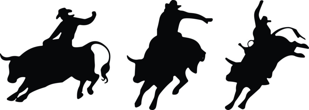 Riding Bull Outline