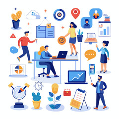 set of business icons