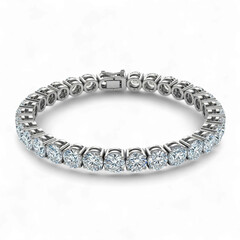 Illustration of diamond bracelet isolated isolated on transparent background