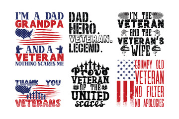 Patriotic Veteran Dad Tee – American Flag Graphic Design