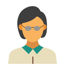 Woman Avatar Icon with Glasses for Professional Profiles