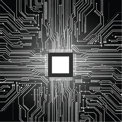 Digital technology circuit board pattern with seamless electronic labyrinth design