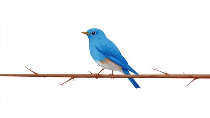 Bluebird perched on branch