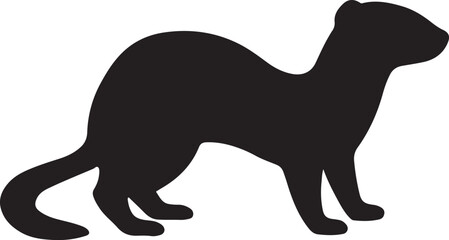 Black footed ferret illustration in vector format