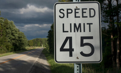 Speed Limit 45 mph Traffic Sign