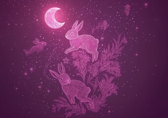 A collection of neon rabbits, hares, and carrots known as WebSet is available for holiday decoration purposes, including shop windows and Christmas banners, specifically for the new year