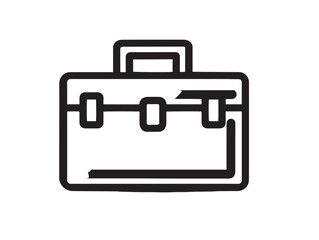 Elegant Tool Box Icon in Stylish Professional Vector Line Art Illustration